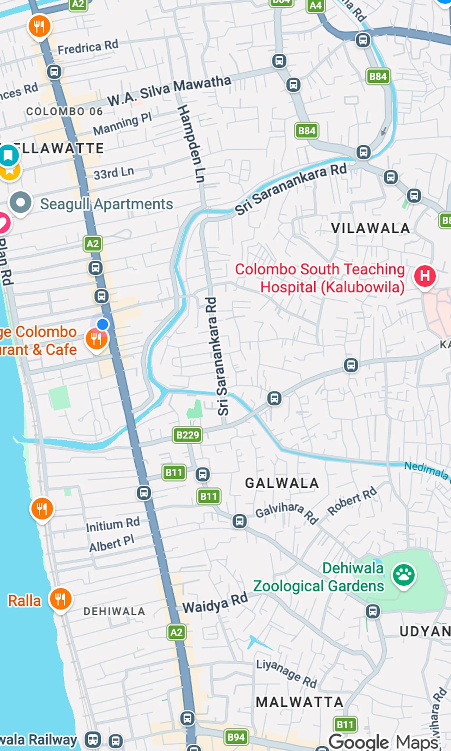 Map showing ARA Business Solutions office location in Colombo